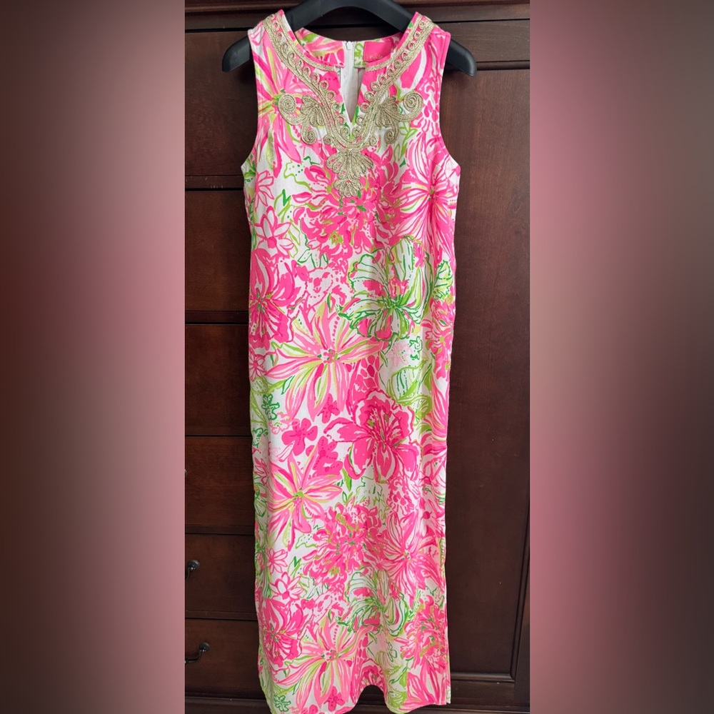 Lilly Pulitzer Mini Carlotta Maxi Dress in Koala Me Maybe, $98 Retail - Picture 3 of 11